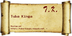 Tuba Kinga névjegykártya