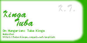 kinga tuba business card